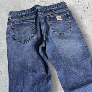 Carhartt‎ Distressed Denim Jeans Men's Blue Straight Leg Size 10x34
